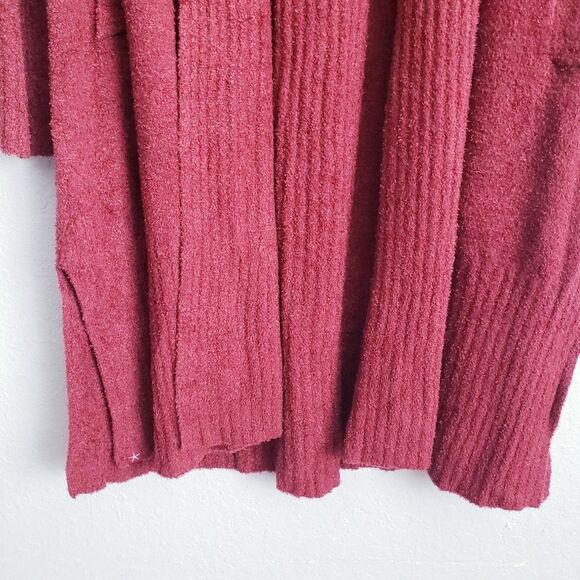 Barefoot Dreams Cozychic Lite Catalina Long Cardigan in Garnet - Picture 3 of 8